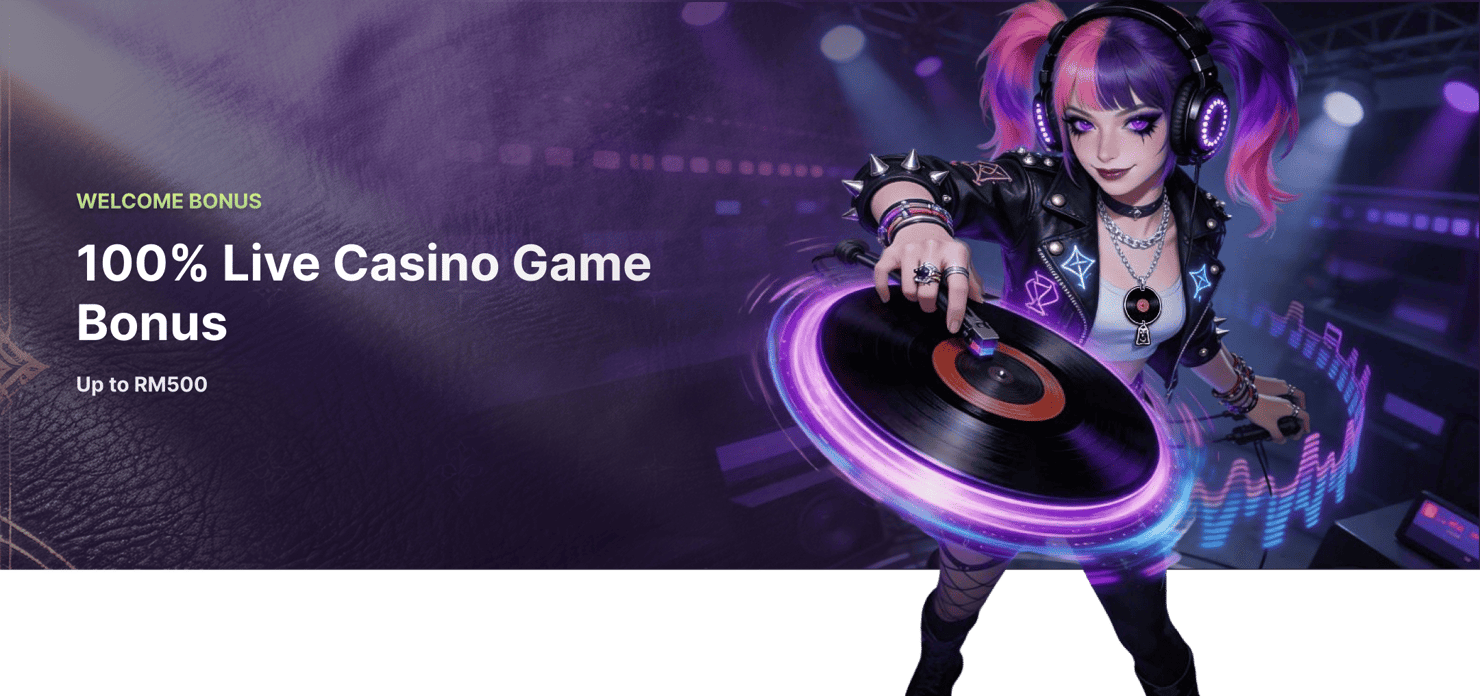 Welcome Bonus ( Live Casino – 100% Bonus )